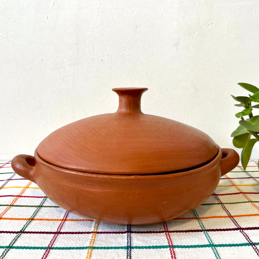 Barro Rojo Cazuela Pot with Handles & Lid